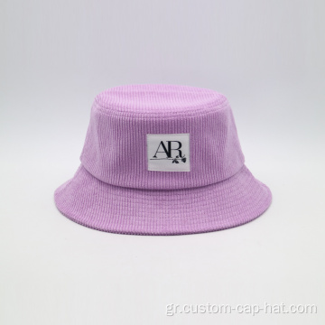 Purple Corduroy Bucket Hat Χονδρικό
